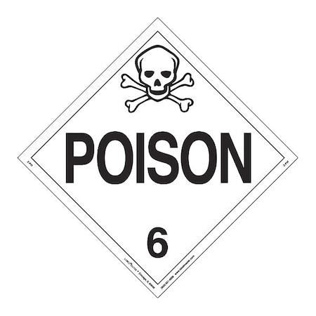 Labelmaster Poison Placard, Worded, PK25 Z-PVI