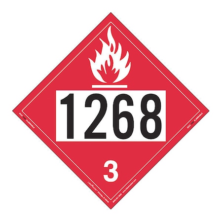Labelmaster Flammable Liquid Placard 1268, PK25 ZEZ21268