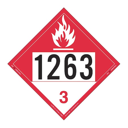 Labelmaster Combustible Liquid Placard, Vinyl, PK25 ZEZ91263