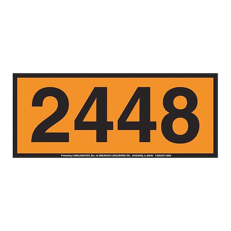 Labelmaster UN2448 Orange Panel, Permanent, PK25 ZOPP2448