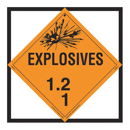 Labelmaster Explosives Class 1.2 1 Rail, PK25 ZTRAIL12