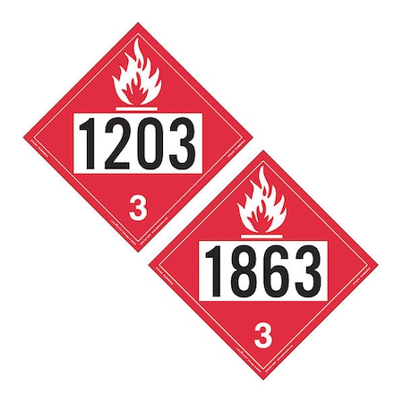 Labelmaster Placard1203 Gasoline/1863, PK25 ZTV0363