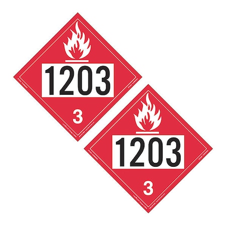 Labelmaster Placard1203 Gasoline/1203, PK25 ZTV1203