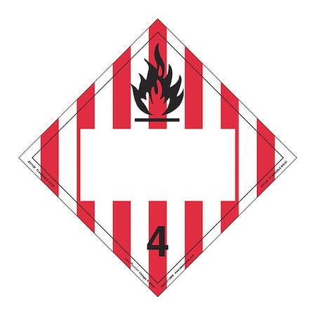 Labelmaster Flammable Solid Placard, PK25 ZRV13B