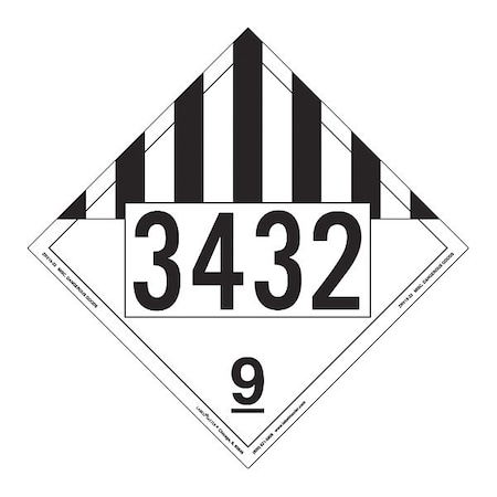 Labelmaster Miscellans Dangerous Goods, Rgd Vnyl, PK25 ZRV19-32