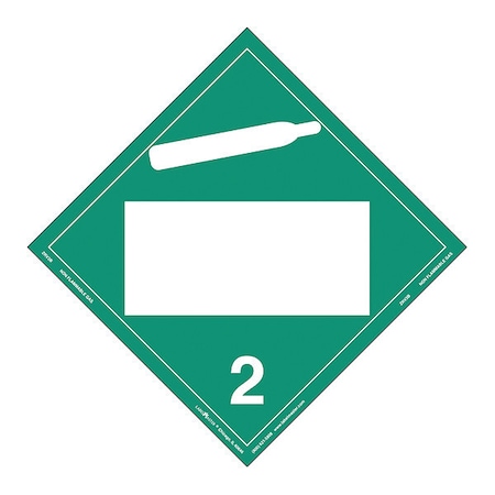 Labelmaster Non-Flammable Gas Placard, PK25 ZRV3B
