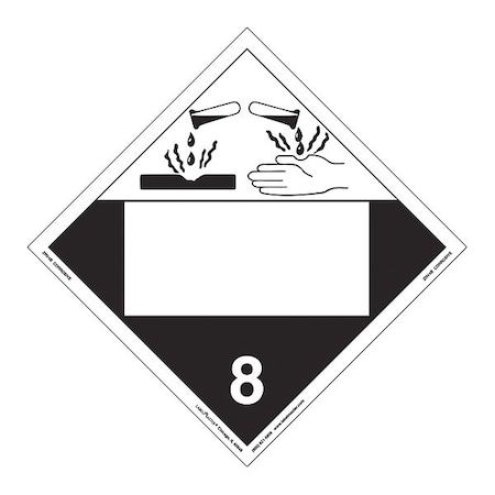 Labelmaster CorrosivePlacard, Corrosive, Blank, PK25 ZRV4B