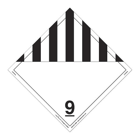 Labelmaster Miscellaneous Dangerous Goods, Vinyl, PK25 Z-RVW19