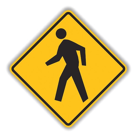 Tapco Pedestrian Crossng Sign, 30" x 30", DG3 FY 373-01499