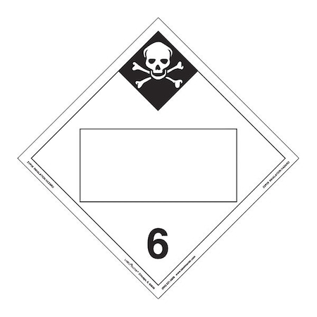 Labelmaster Inhalation Hazard Placard, PK25 ZVP29