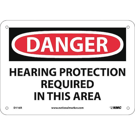 Nmc Danger Hearing Protection Required In This Area Sign D116R