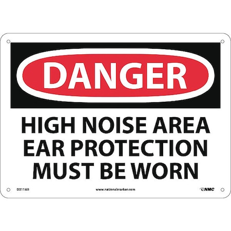 Nmc Danger High Noise Area Ear Protection Must Be Worn Sign D211AB