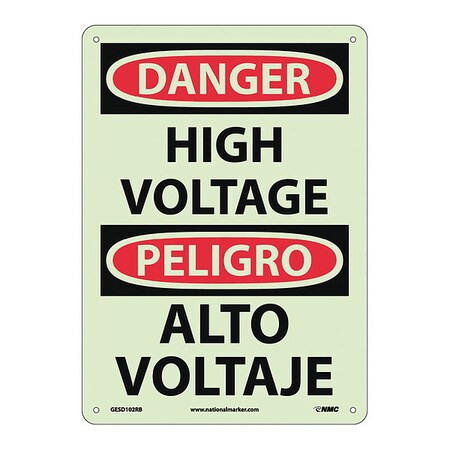 NMC Danger High Voltage Sign - Bilingual GESD102RB