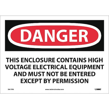 NMC Danger High Voltage Sign D617PB