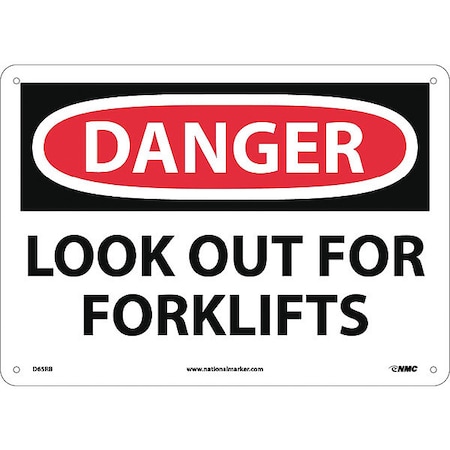 Nmc Danger Look Out For Fork Lifts Sign, D65RB D65RB