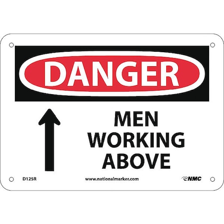 Nmc Danger Men Working Above Sign, D125R D125R