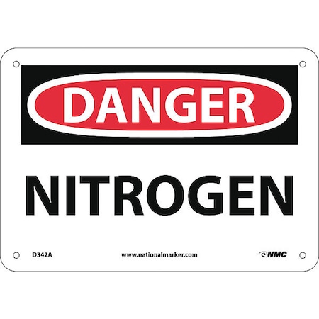 Nmc Danger Nitrogen Sign, D342A D342A