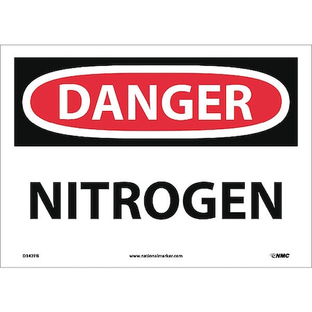 Nmc Danger Nitrogen Sign, D342PB D342PB