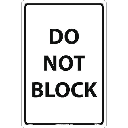 Nmc Do Not Block Sign, M104G M104G
