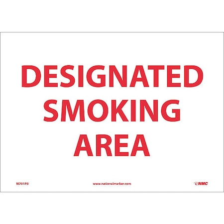 Nmc Designated Smoking Area Sign, M701PB M701PB