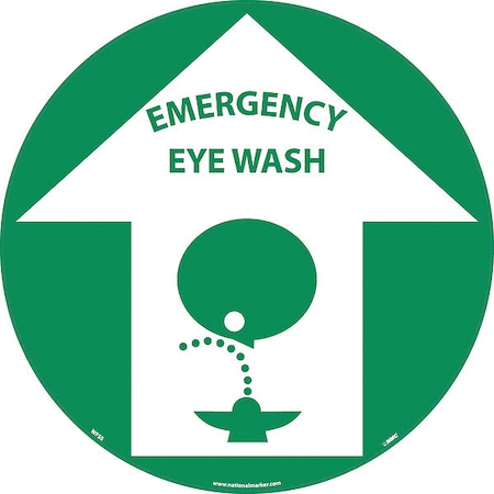 Nmc Emergency Eye Wash Walk On Floor Sign WFS5