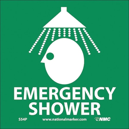 Nmc Emergency Shower Sign S54P