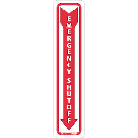 Nmc Emergency Shut Off Sign, M124R M124R