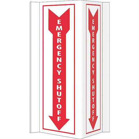 Nmc Emergency Shut Off Sign, VS40W VS40W