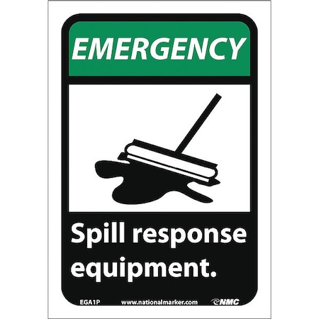 Nmc Emergency Spill Response Equipment Sign, EGA1P EGA1P