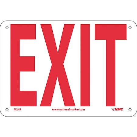 Nmc Exit Sign, Plastic, Exit, White M24R