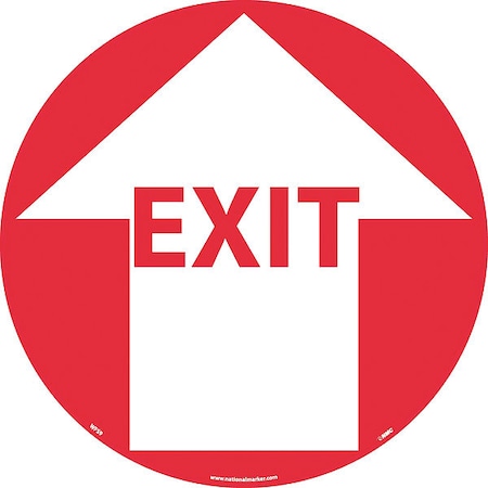 Nmc Exit With Arrow Walk On Floor Sign WFS9
