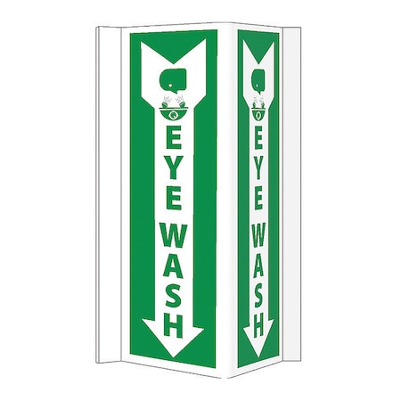 Nmc Graphic Eyewash, 16X9, Rigid Vinyl Sign VS53