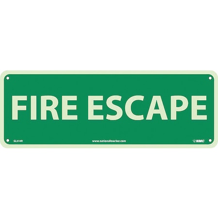 Nmc Fire Escape Sign GL314R