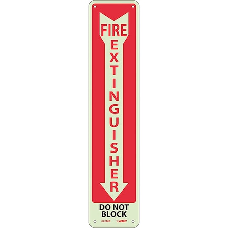 Nmc Fire Extinguisher Do Not Block Sign GL200R
