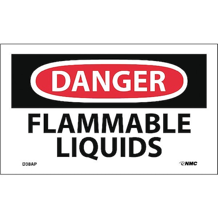 Nmc Flammable Liquids Label, Pk5 D38AP