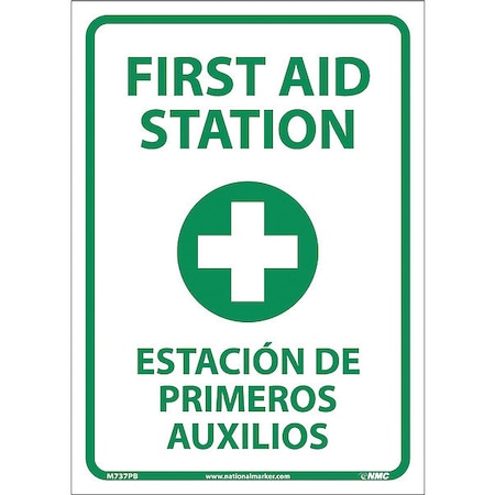 Nmc First Aid Station Sign - Bilingual, M737PB M737PB