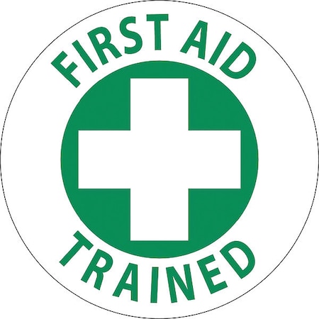 Nmc First Aid Trained Hard Hat Label, Pk25 HH73