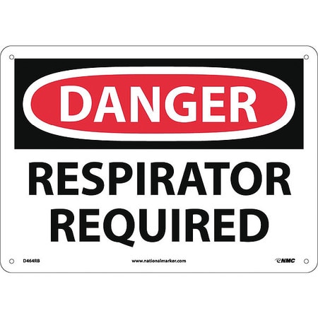 NMC Danger Respirator Required Sign D464RB