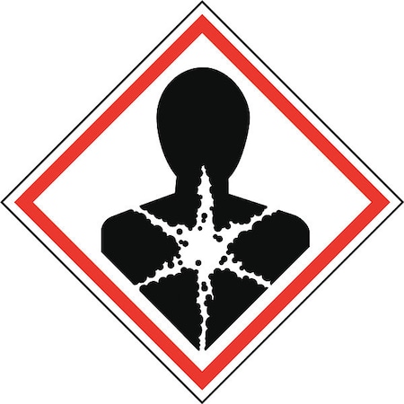 Nmc Health Hazard Ghs Label, Pk5, Material: Adhesive Backed Vinyl GHS208AP