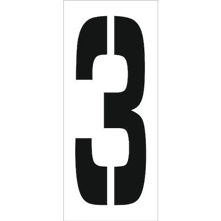 Nmc Individual Character Stencil 24" Number Set, PMC24-3 PMC24-3