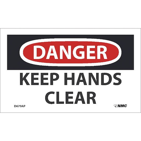 Nmc Keep Hands Clear, Pk5 D679AP