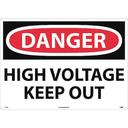 NMC Large Format Danger High Voltage Keep Out Sign D139RD