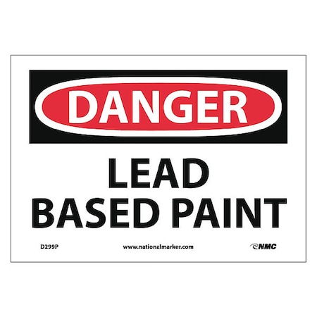 Nmc Lead Based Paint Sign, D299P D299P