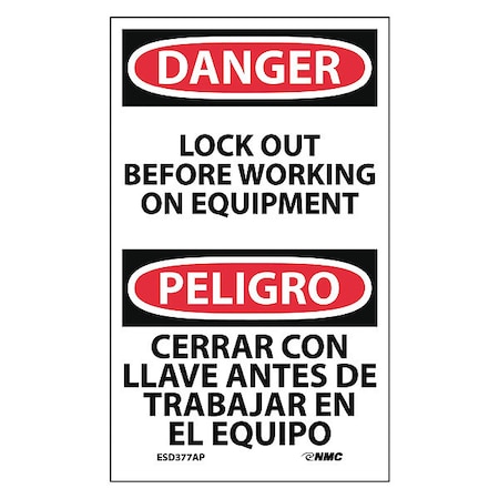 Nmc Lockout Before Working On.Label, Pk5 ESD377AP