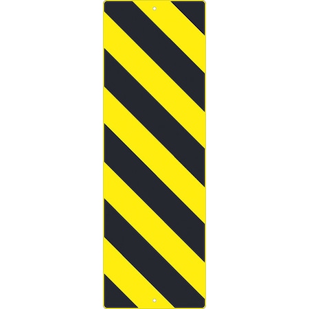 Nmc Left Stripe Yellow Object Marker Sign TM266K