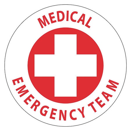 NMC Medical Emergency Team Hard Hat Emblem, Pk25 HH48R