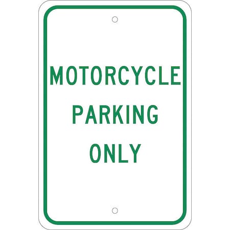 Nmc Motorcycle Parking Only Sign, TM53J TM53J
