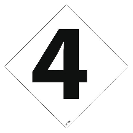 Nmc Nfpa Label Number 3", Pk5, Material: Pressure Sensitive Vinyl DCN34