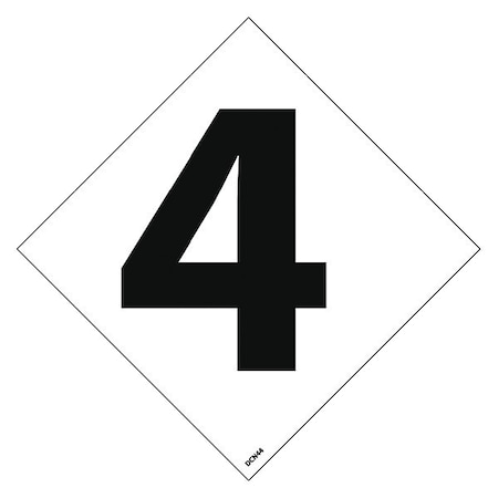 Nmc Nfpa Label Number 4", Pk5, DCN44 DCN44