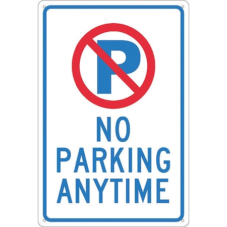 Nmc No Parking Anytime Sign, TM33G TM33G